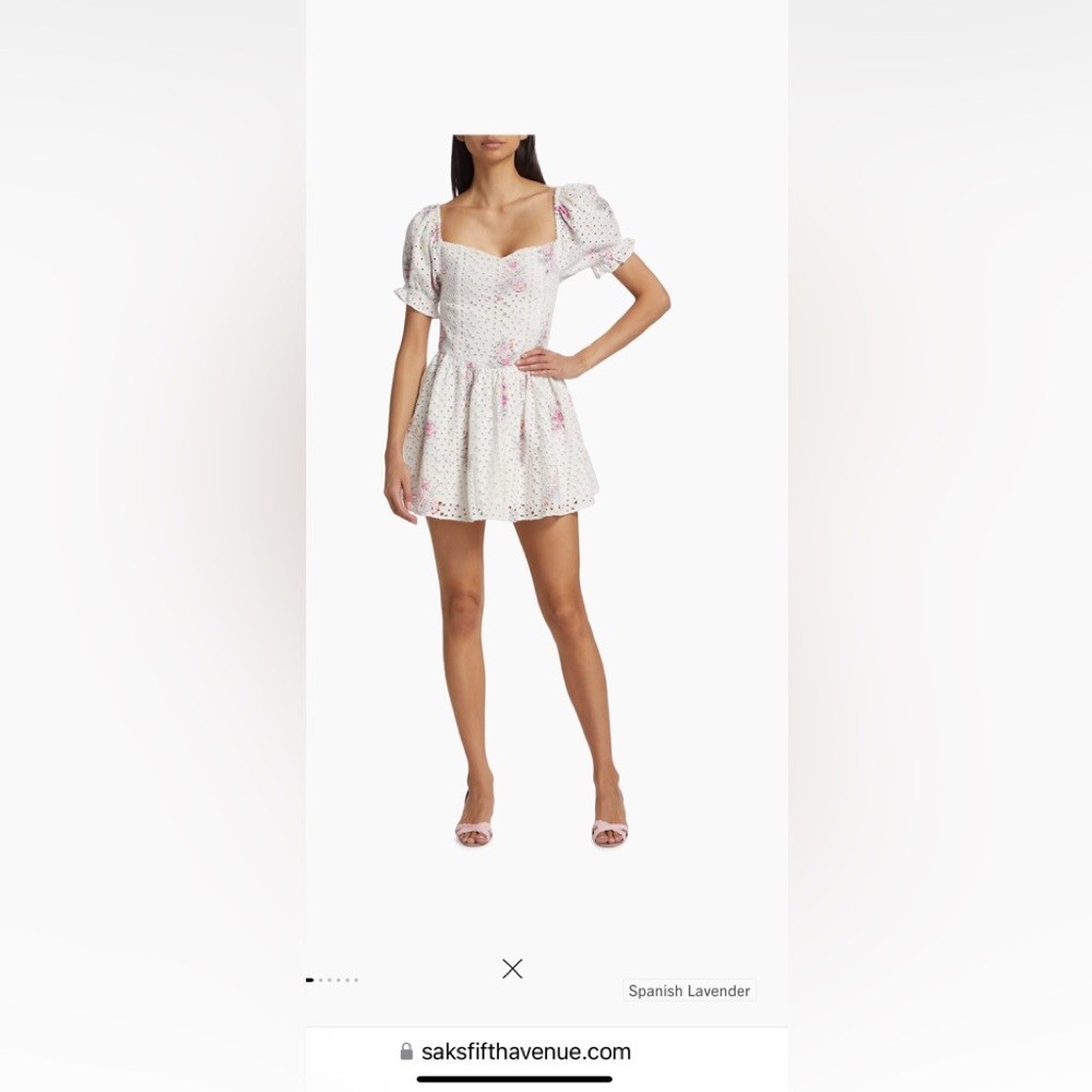 LoveshackFancy Altima Floral Eyelet Dress XS